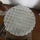 Ancienne applique murale ronde plafonnier verre transparent vintage 1970