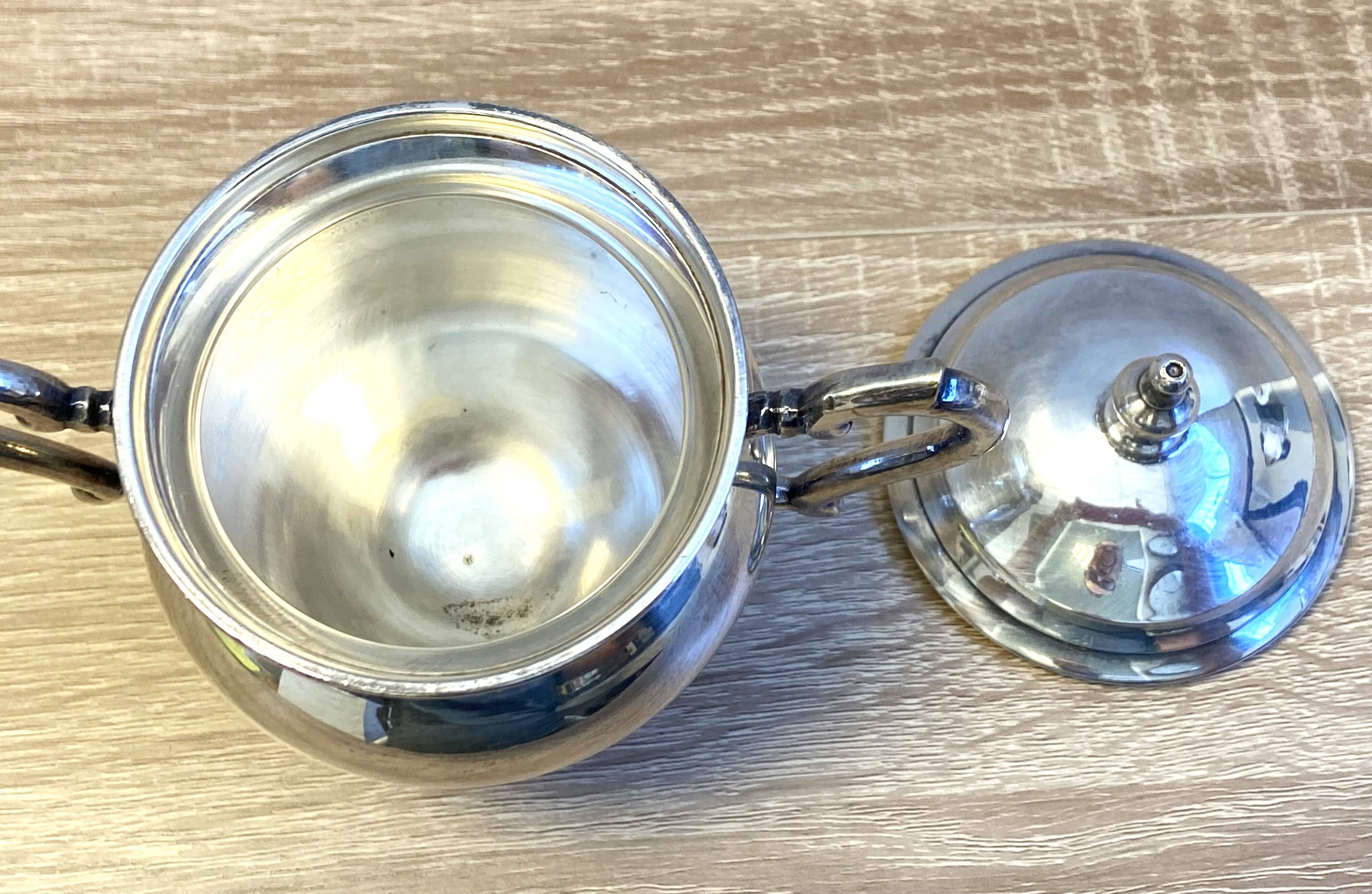 Elegant & Antique Sugar Pot Louis XVI Style Rocaille Bronze Silver