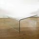 Square molded glass coffee table