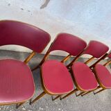 Set of 4 Baumann vinyl bistro chairs