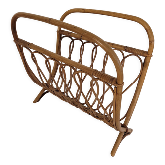 Rattan magazine holder