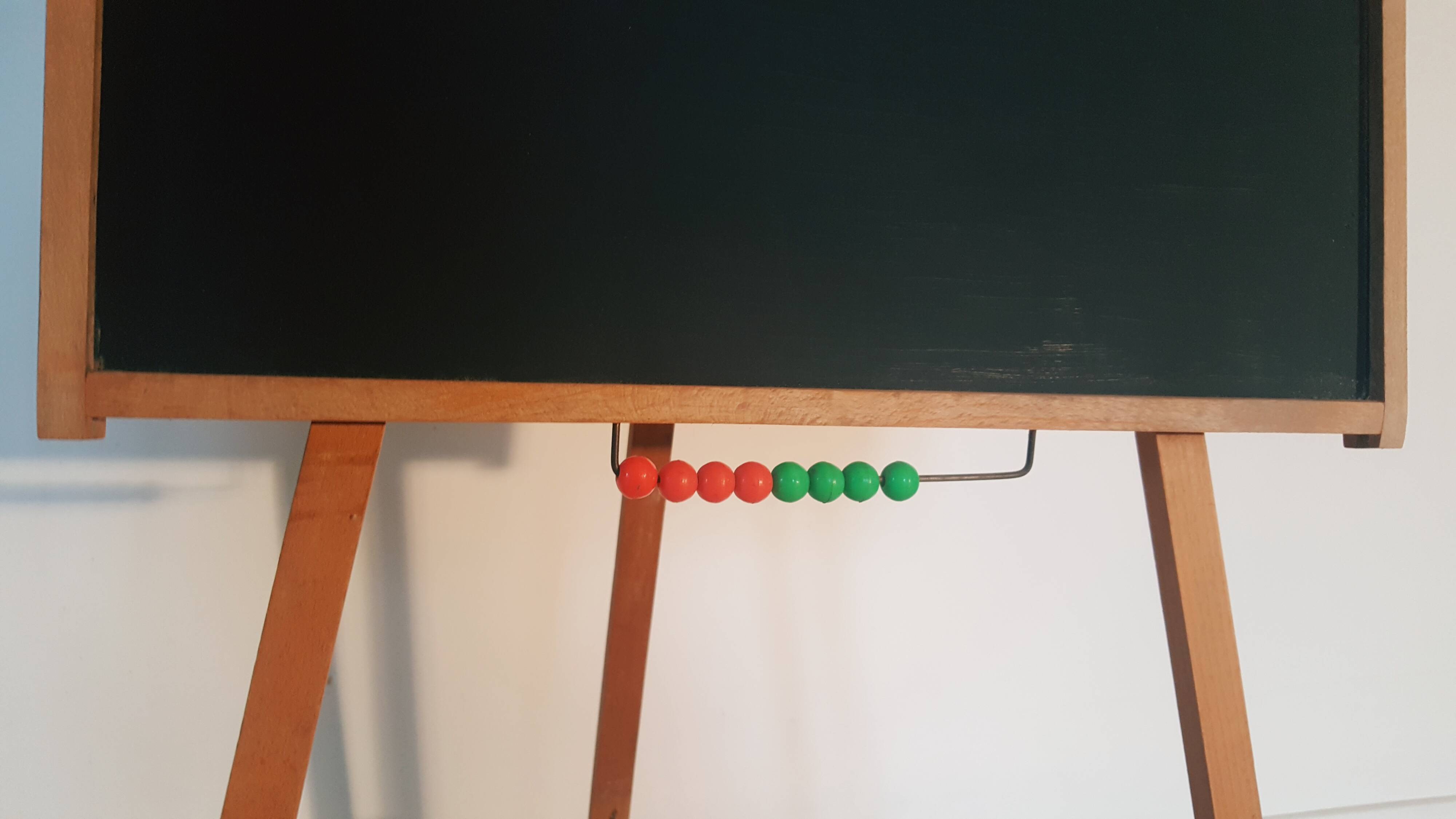 Vintage school table with abacus