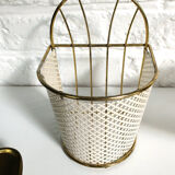 White and gold hanging basket 50/60