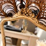 Golden seashell mirror - 70x38cm