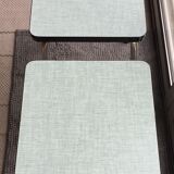 Duo of vintage matching stools in 60s formica brand Elem