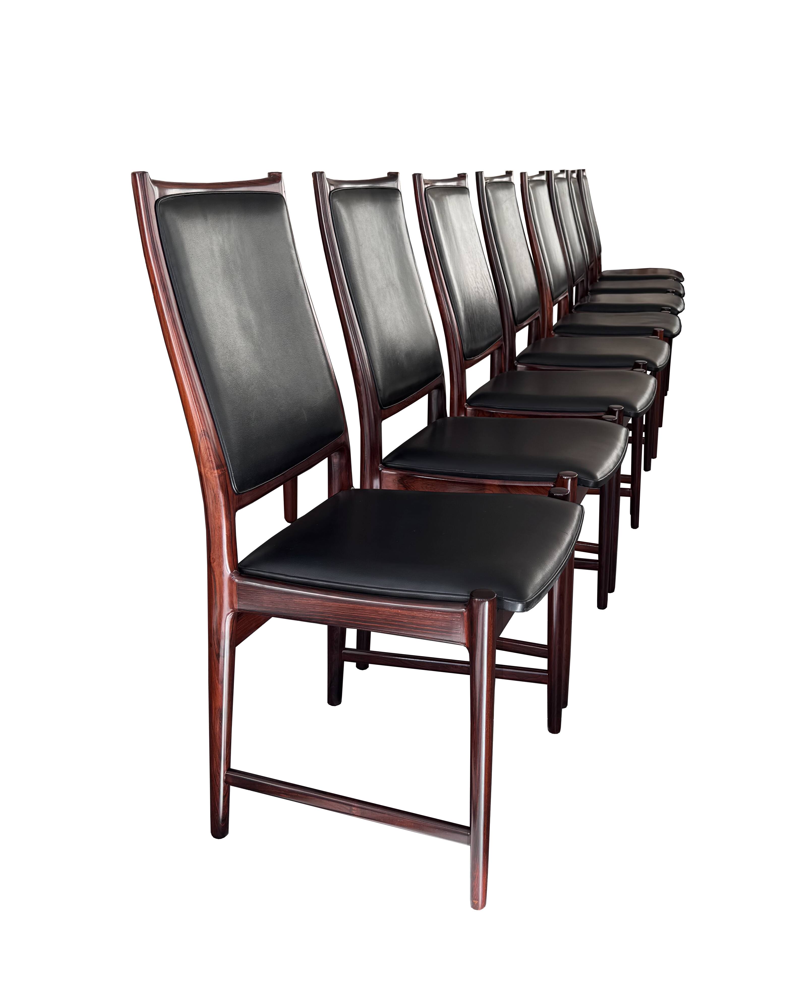 Torbjørn Afdal model "darby" rosewood dinning chairs