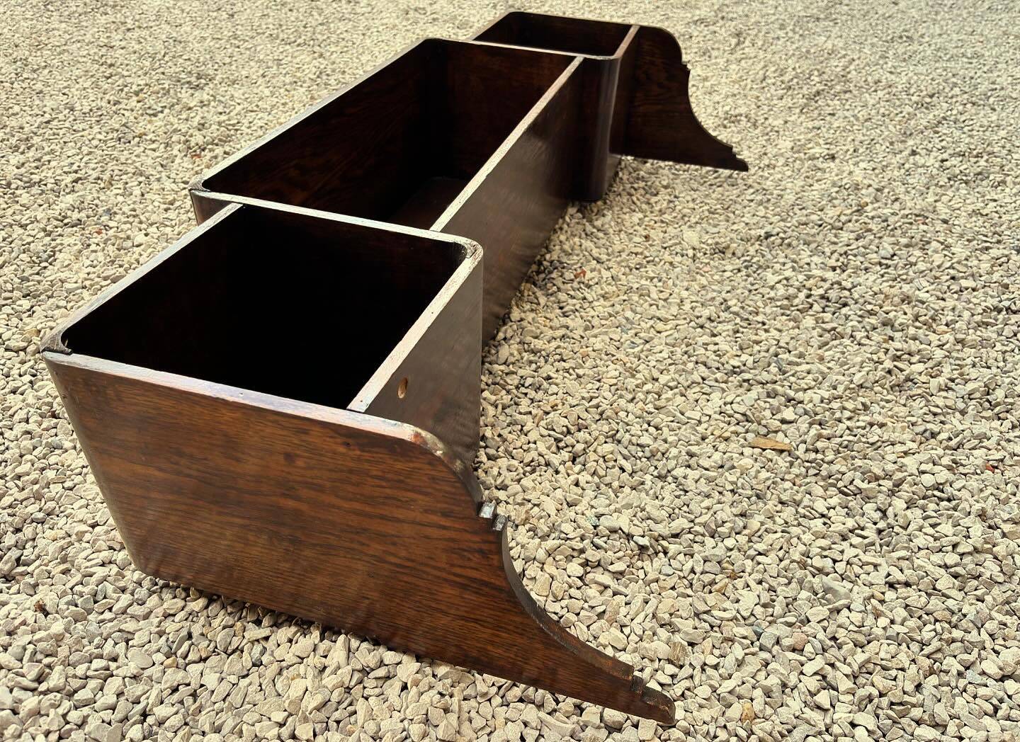 1940s wooden wall shelf