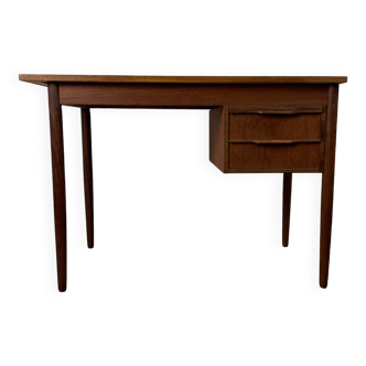Desk with vintage Scandinavian asymmetrical tray in teak, 60s