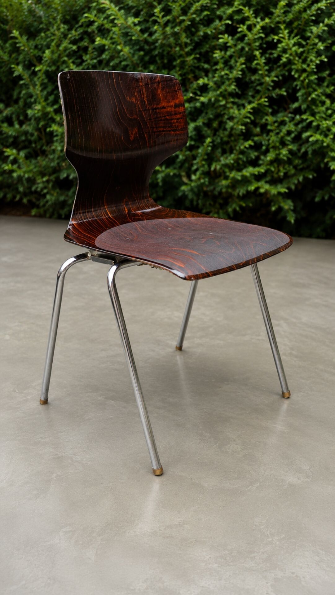 Lot of 12 Flötotto Pagwood design chairs from 1970.