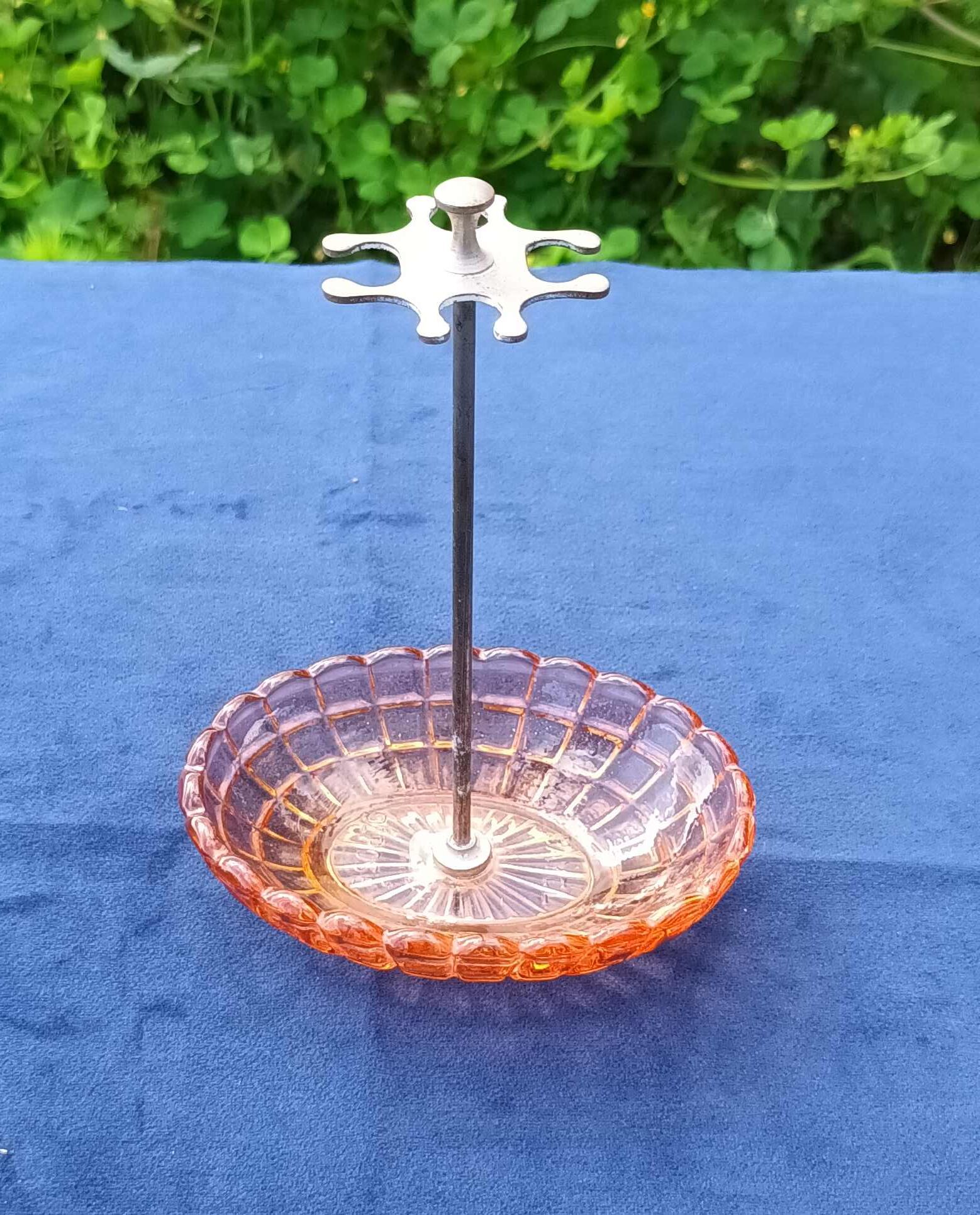 Porte brosse à dent accessoires bayel salle de bain rose ancien années 30 art dé