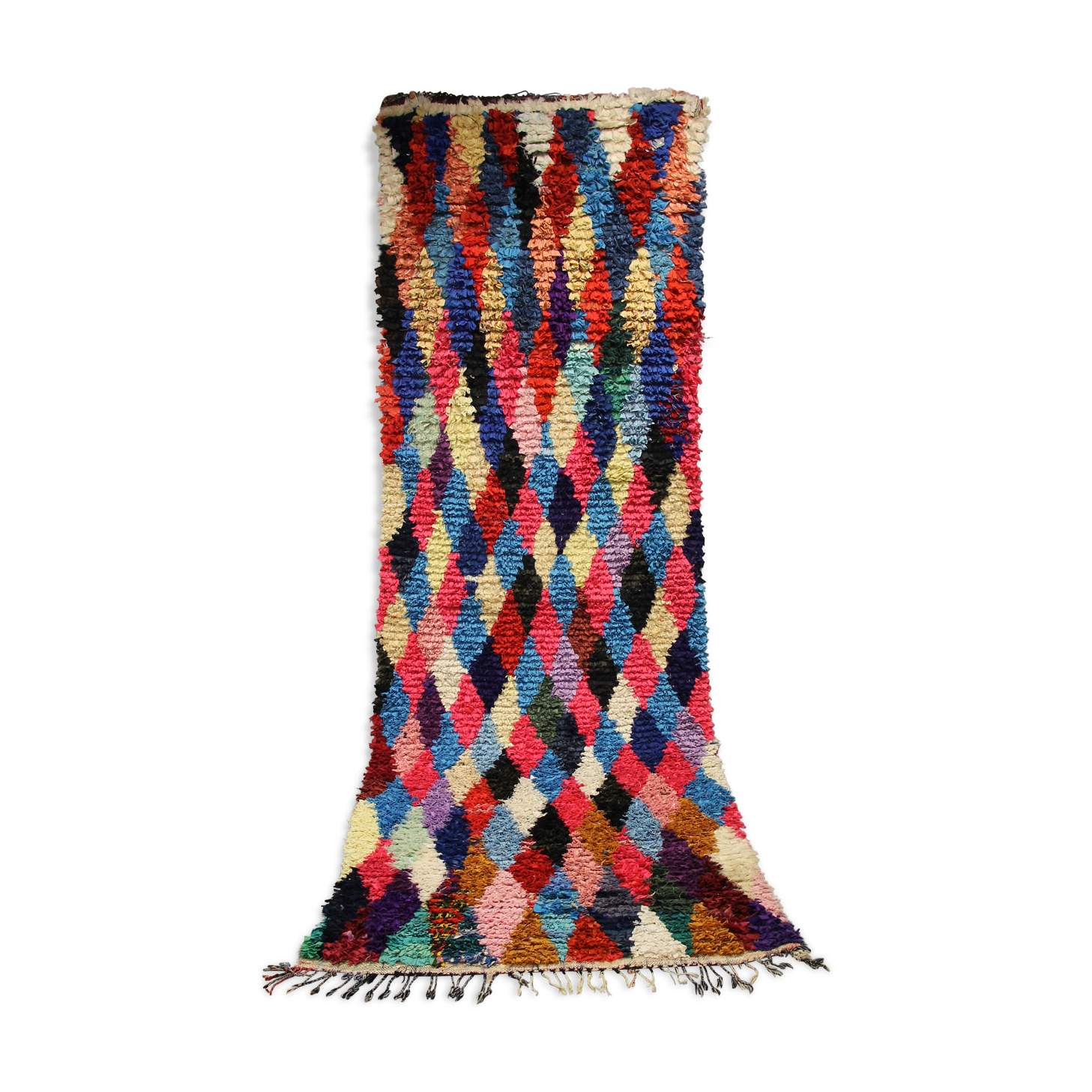 Berbere Boucherouite Carpet - 320-105 - Harlequin Patterns