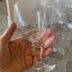 Set of 6 large Baccarat crystal wine glasses, balloon model