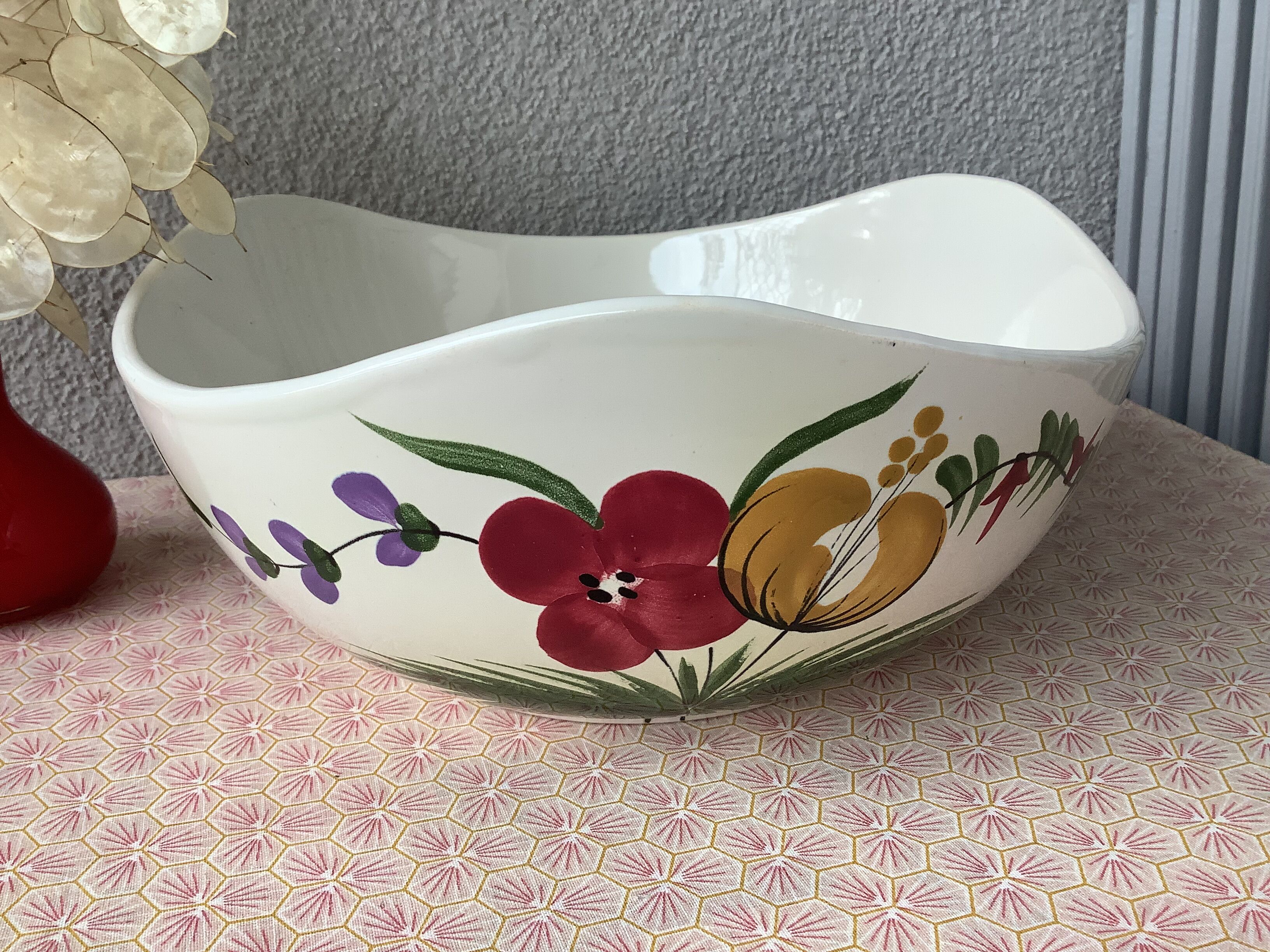 Pornic MBFA salad bowl hand-painted spring model