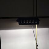 626/L brown floor lamp designed by Joe Colombo, vintage Oluce edition from the 1960s.