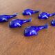 set of 6 vintage ceramic knife rests - blue whale shape
