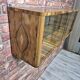 Wall-Mounted Walnut Display Cabinet with Mirrored Back – Upcycled 1960s Mid