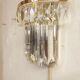 Glass wall lamp. Italy, 1950s