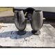Pair of enamelled cast iron vases in Art Deco style