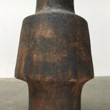 Brutalist ceramic vase in German mid-century style by Gerhard Liebenthron, 1969.