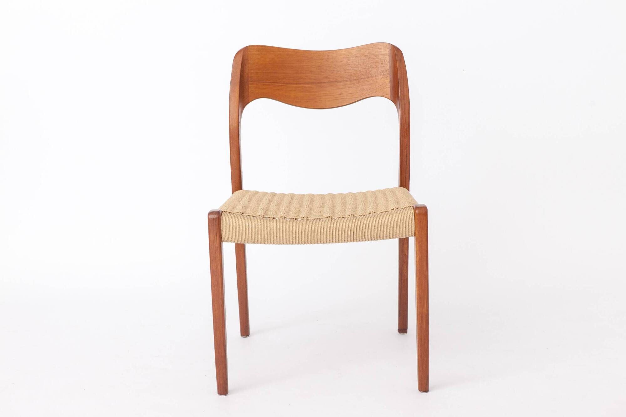 Niels Otto Møller Model 71 Teak Dining Chair, Danish 1950s - with Repair!