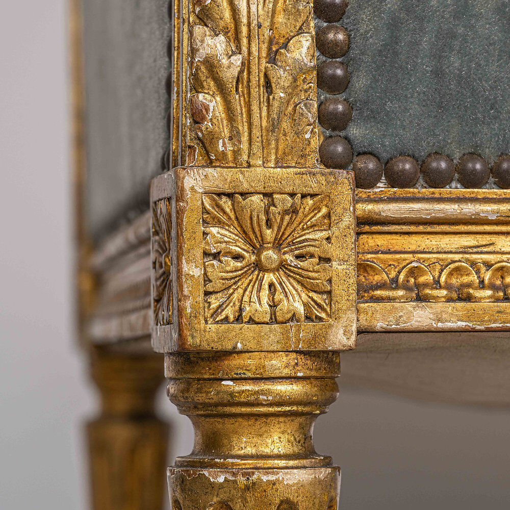 Magnificent Louis XVI wingback armchair.