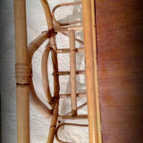 Table basse en rotin vintage