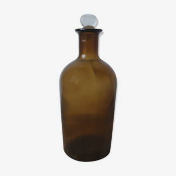 Amber glass apothecary bottle