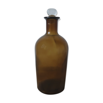 Amber glass apothecary bottle