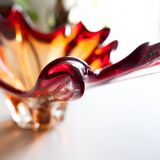 Red Murano glass bowl