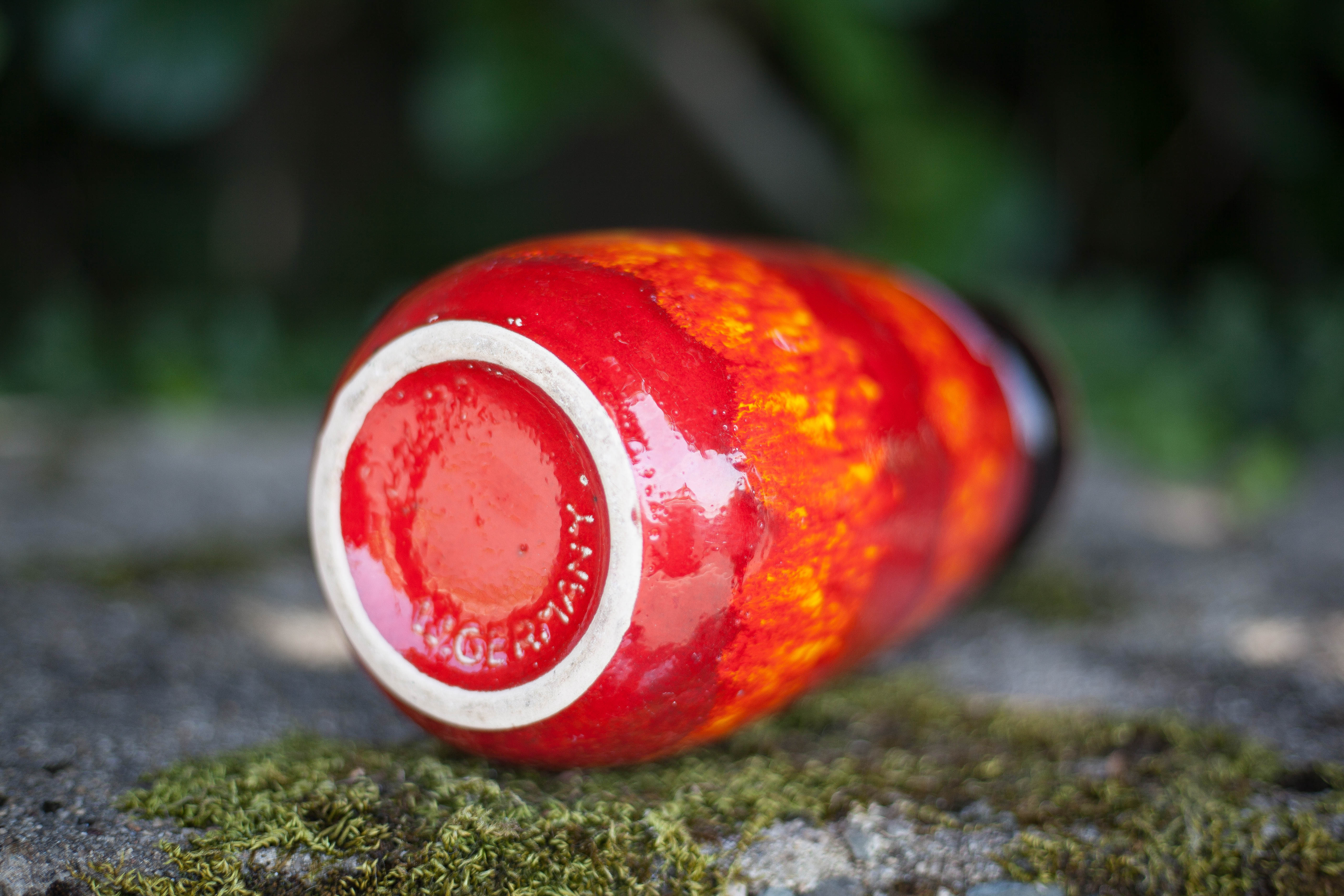 West Germany 242/22 ceramic vase, decorative vase, flower pot, fat lava, red vase, collection,