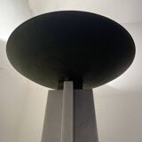 Wagneriana torchiere in white marble and patinated brass by L and M Vignelli