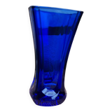 Vase bleu cobalt Luminarc vintage