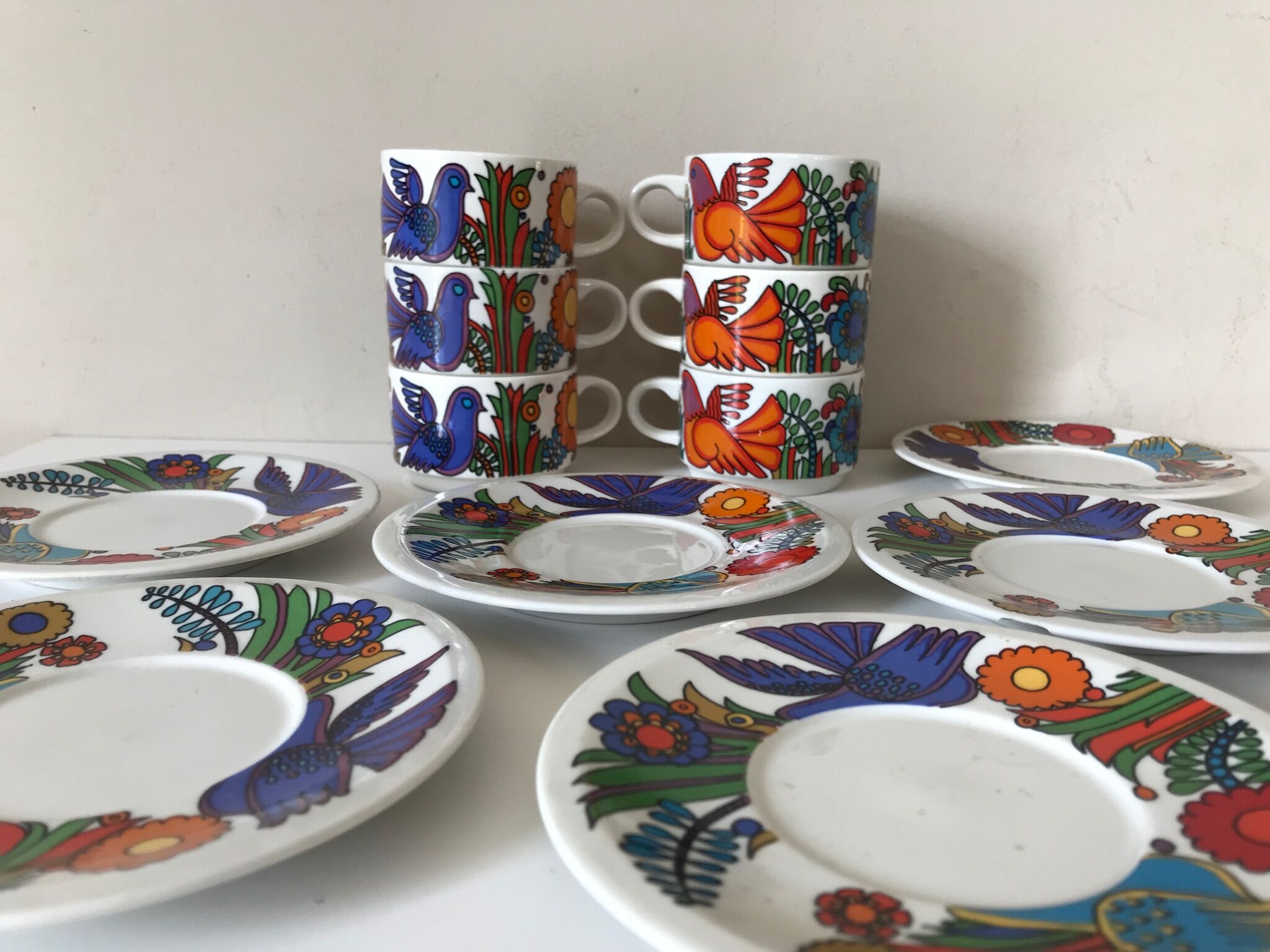 Coffee service Acapulco x 6 vintage 70s design