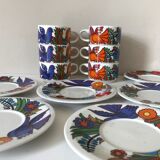 Coffee service Acapulco x 6 vintage 70s design