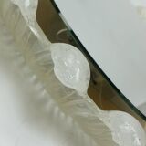 back lit wall MIRROR by schöninger acrylic frame ice glass decor 1960s 1970