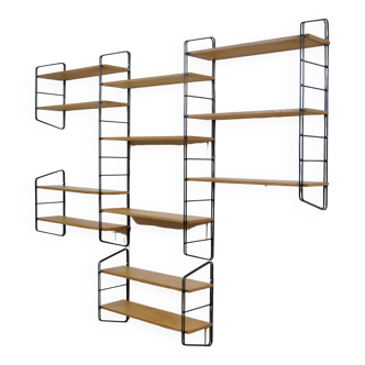 1970s modular wall-mounted bookcase shelf