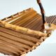 Chic folding table basket wood and bamboo vintage