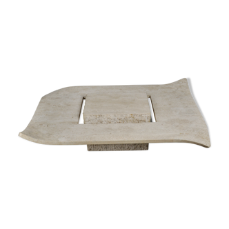 Coffee table in travertin 1980