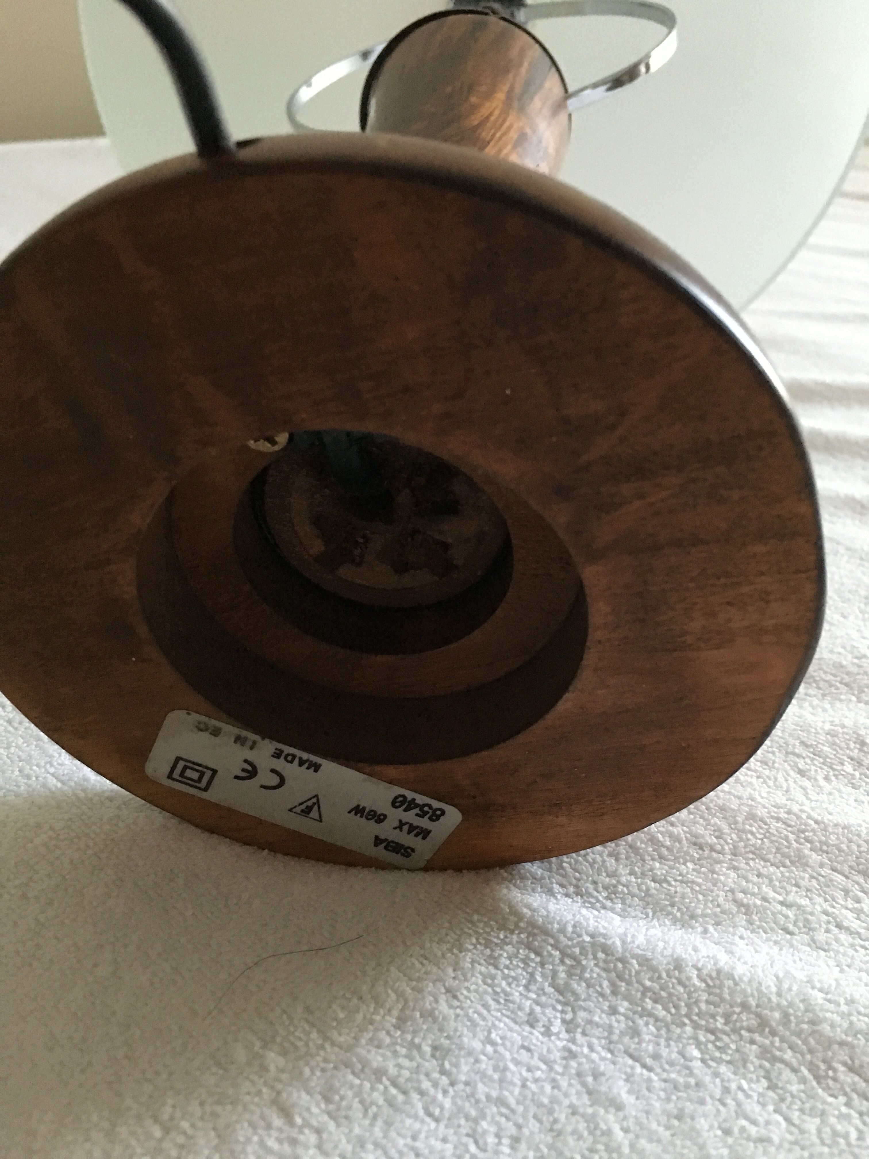 Frosted glass mushroom lamp