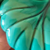 Green leaf slip salad bowl, Verceram