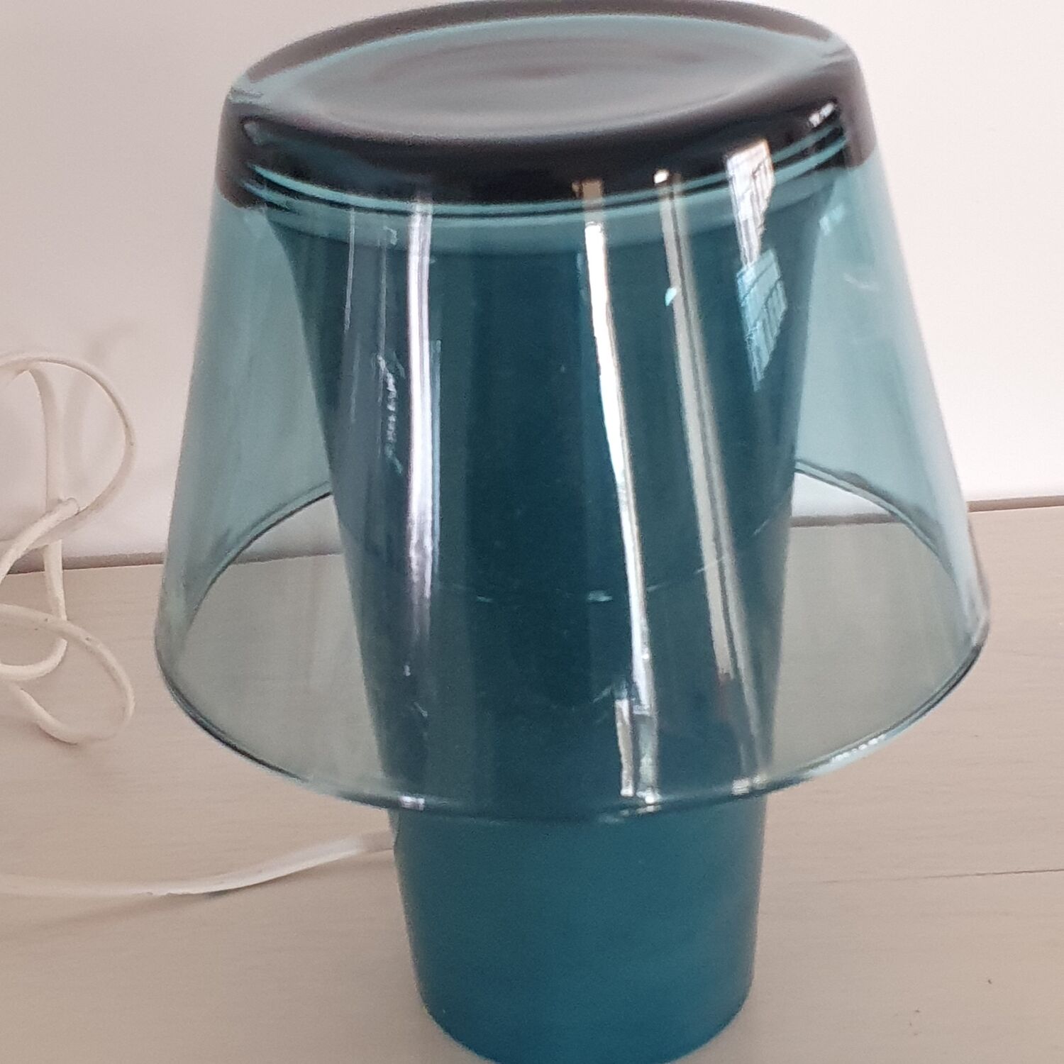 Blue mushroom lamp model Gavik ikea