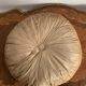 Gold lamé round velvet cushion