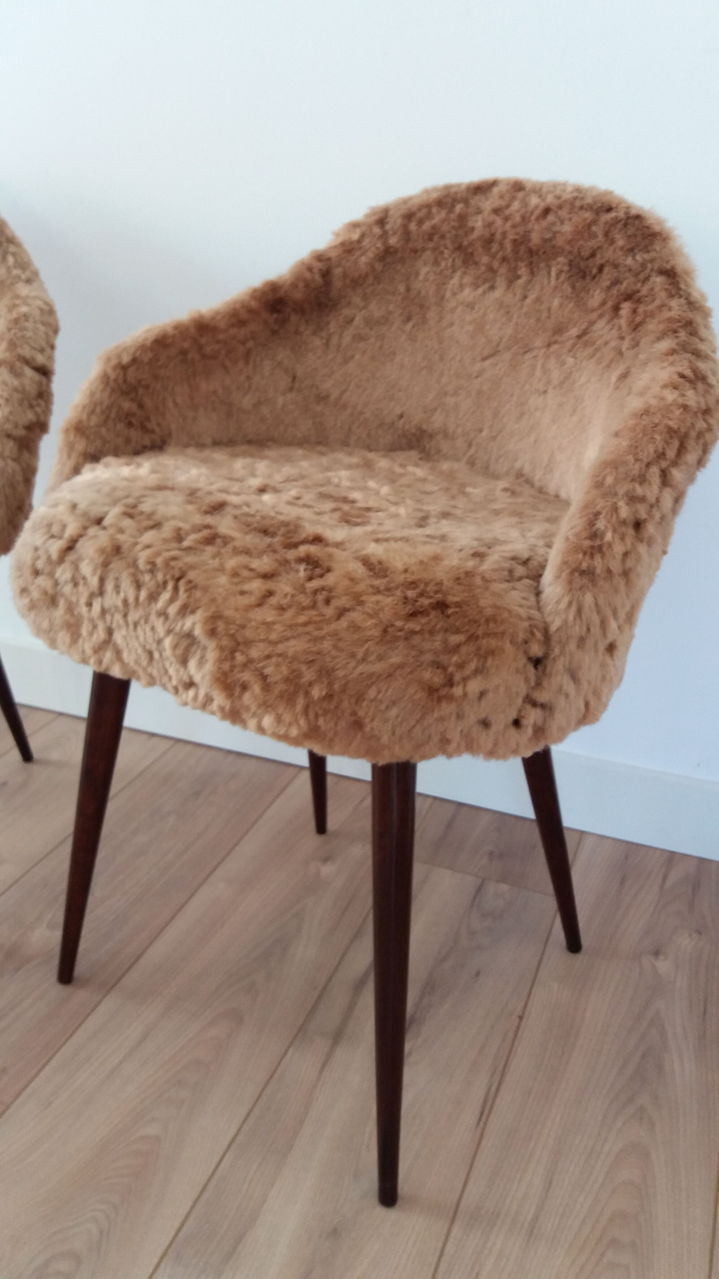 Pair fur armchair 1970