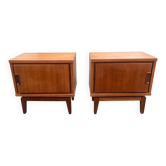 Mid-Century bedside table in Scandinavian teak style