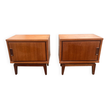 Mid-Century bedside table in Scandinavian teak style
