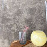 Vase boule en verre de Clichy jaune pop