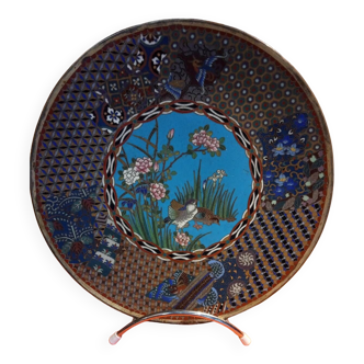 19th century cloisonné plate