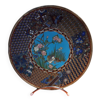 Assiette en cloisonné 19 ème