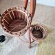 Vintage 3-tier plant stand in bamboo and rattan