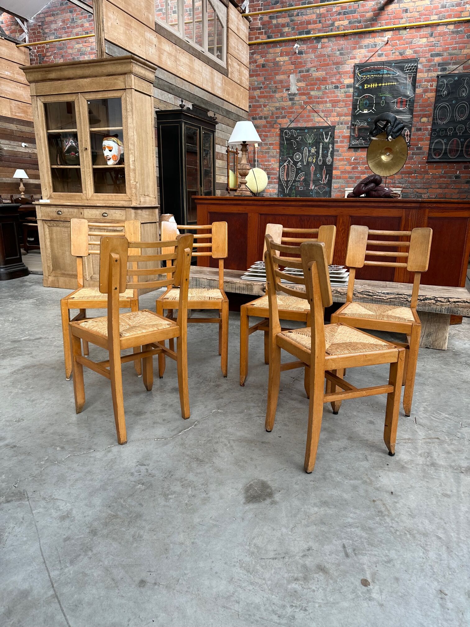 Suite of 6 Pierre Cruège chairs